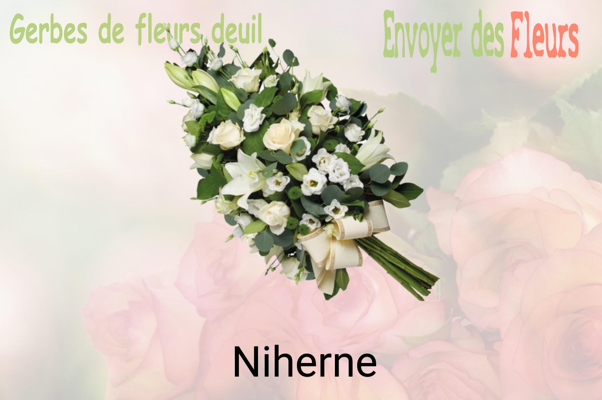 Gerbe de fleurs de deuil livrée à Niherne